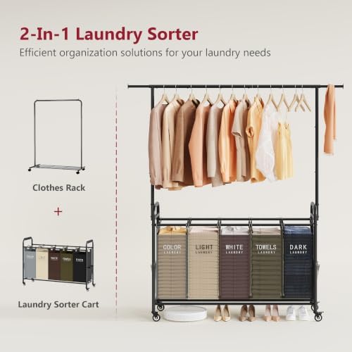 Tajsoon Laundry Sorter Cart - Image 3