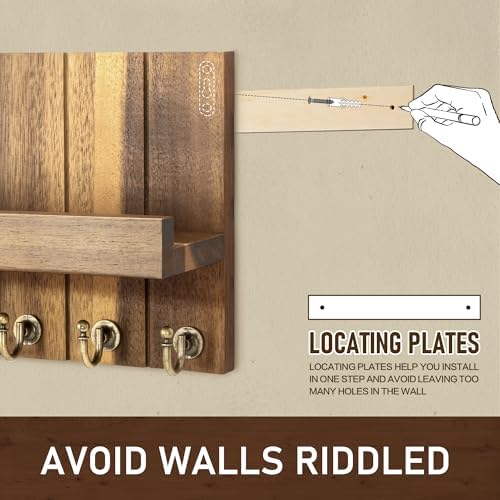 Rebee Vision Acacia Wood Key Holder Wall Mount - Image 6