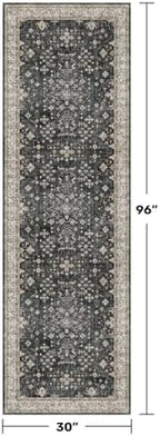 Dark Washable Long Runners for Hallways, Entryway Indoor Rug, Non Slip Rubber - Image 2