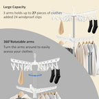 SUYU Clothes Drying Rack, Folding Clothes Drying Tree, 2 Layer - Image 3