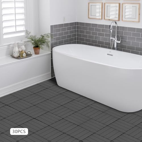 30 Pcs Interlocking Deck Tiles, 11.8 x11.8 Inch PVC Patio Pavers, High Load - Image 7