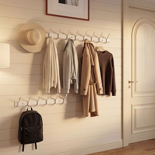 WEBI Coat Rack Wall Mount, Coat Hooks Wall Mounted, Coat Hanger Wall Hook Rack - Image 5
