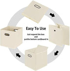 Black Foldable Storage Cubes Bins, Fabric Storage Box Cubes Organizer Baskets - Image 6