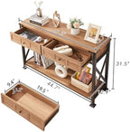 Hombazzer Console Table with 2 Drawers - Image 2