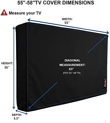 iBirdie Outdoor TV Cover 55 to 58 inch Weatherproof and Waterproof - Image 2