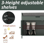 HOMEFORT 41.3" Shoe Bench with Lift Top Storage, Entryway Bench with Cushioned - Image 6