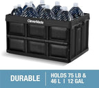 CleverMade Collapsible Storage Bins, 46L 3 Pack, 75 lb Stackable - Image 5
