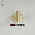 JQK Bathroom Towel Hook Brushed Gold, Brass Coat Robe Clothes Hook - Image 5