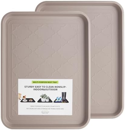 Boot Tray 2 Packs All Seasons Multi-Purpose, Waterproof Boot Trays by PETABBY