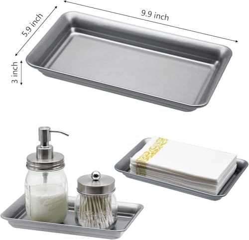 SheeChung Metal Vanity Tray, Bathroom Counter Storage Tray - Image 3