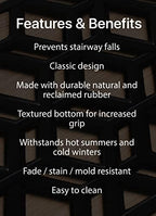 Rubber Stair Treads Non-Slip Outdoor 35”x10” – Hexagon Anti-Slip Step Mat - Image 2