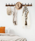 Optish Coat Rack Wall Mount, 16.5 Inches Wood Coat Hooks, Wall Hooks - Image 6
