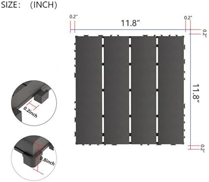 44 Pack Patio Sheets with Efficient Drainage Design，Ball & Cast Plastic - Image 2
