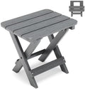 Folding Outdoor Side Table, Small HDPE Patio Table, All-Weather Compact by Polyhouz