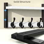 29'' White Coat Rack Wall Mount - Image 7