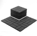 44 Pack Interlocking Deck Tiles, All-Weather Outdoor Deck Tiles by Unknown