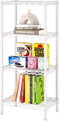 SINGAYE 4 Small Shelves Storage Shelf Wire Shelving Unit Metal Shelf Adjustable by SINGAYE