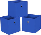 Foldable Storage Cubes Bins, 11 Inch Cloth Storage Cube Fabric Storage Box by NieEnjoy