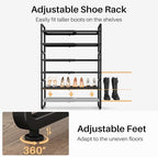 Expandable Metal Shoe Rack for Closet, Entryway & Garage - Image 7