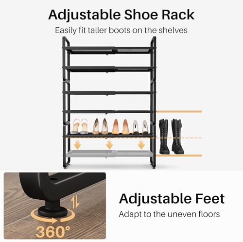 Expandable Metal Shoe Rack for Closet, Entryway & Garage - Image 7