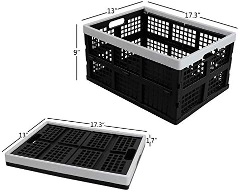 Kekow 30 L Black Plastic Collapsible Storage Basket - Image 2