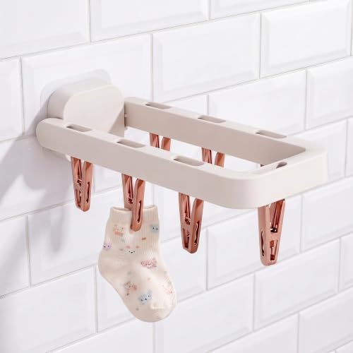 Wall Mounted Drying Rack with 7 Hidden Clips - Image 6