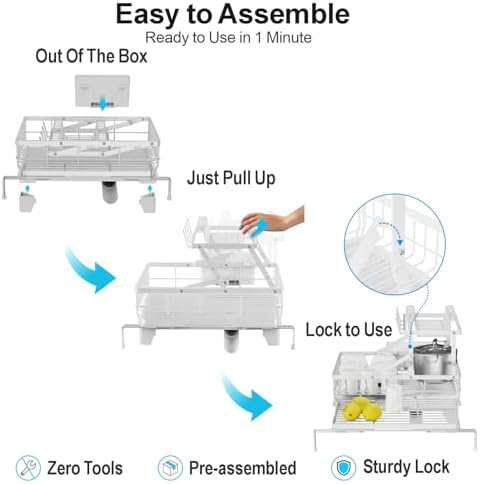 GSlife Large Expandable 2 Tier Dish Drying Rack - Image 5