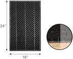 16"x24" Black Front Door Mat Indoor Outdoor, Welcome Doormat - Image 2