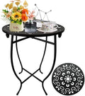 Small Patio Table, 17Inch Height Metal Patio Side Table by ZEECER