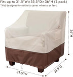 Waterproof Patio Chair Covers 2Pack, 31.5"W x 33.5"D x 36"H - Image 2