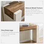 OKD 63" Console Table with Drawers, Thick Block Entryway Table - Image 5