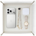 VLANDO Valet Tray Organizer, PU Leather Catchall Tray by VLANDO