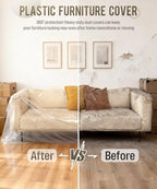 Magicheap Plastic Couch Cover 2 Pack - Image 2