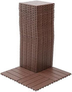 Plastic Interlocking Deck Tiles 12"x12" Waterproof Outdoor Patio Flooring PP - Image 5