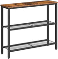 HOOBRO 29.5" Narrow Console Table, 3-Tier Entryway Table, Thin Sofa Table by HOOBRO