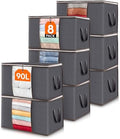 Lifewit 8 Pack 90L Clothes Storage Bins by Lifewit