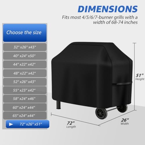 Perfect Grill Cover for Outdoor Grills Waterproof Rip-Proof Weather Resistant - Image 2