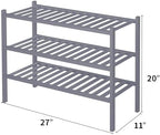 ROMGUAR CRAFT 3 Tier Bamboo Shoe Rack - Image 3