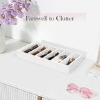 Velvet Sunglass Organizer Tray, Stackable Glasses Case - Image 2