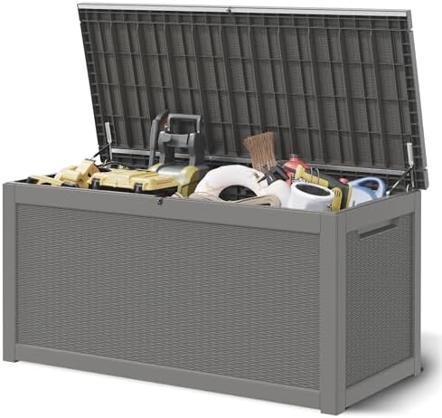 Outdoor Storage Box Waterproof, 320 Gallon Deck Box by WTFGO