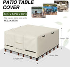 Porch Shield Waterproof Square Patio Table Cover 84 x 84 inch - Image 2