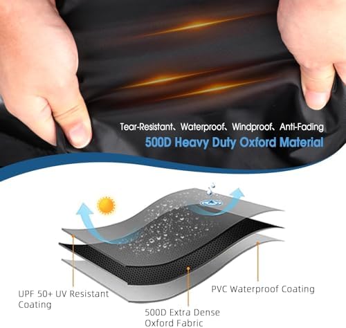 Outdoor Fire Pit Cover Rectangular Waterproof-32x24x20in - Image 3