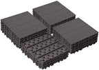 Skypatio 22 PCS Plastic Interlocking Deck Tiles, All-Weather Outdoor Patio by Skypatio