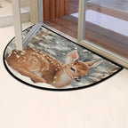 Half Circle Doormat Christmas Animal Deer 36''x24''Shoe Mats - Image 6