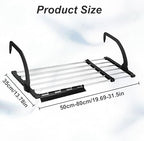 Portable Clothes Drying Rack for Balcony Railings Windowsill, Folding Towel - Image 2