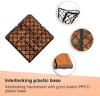30 PCS Interlocking Deck Tiles, Solid Wood Patio Flooring Outdoor Waterproof - Image 2