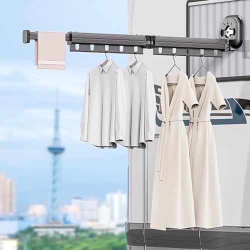 Yctze Wall Mounted Clothes Drying Rack, Retractable Laundry Drying Rack Space - Image 3