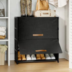 5 Tier Shoe Cabinet with Door, 20-Pair Storage - Image 2