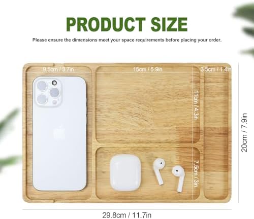 Buqoo Rubberwood Valet Tray for Men - Image 4