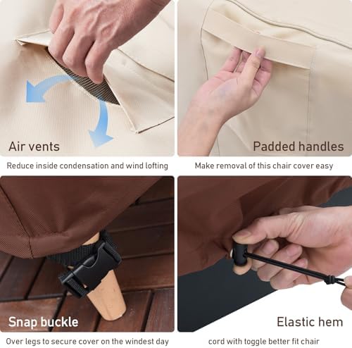 Waterproof Patio Furniture Chair Covers 2Pack - Image 6